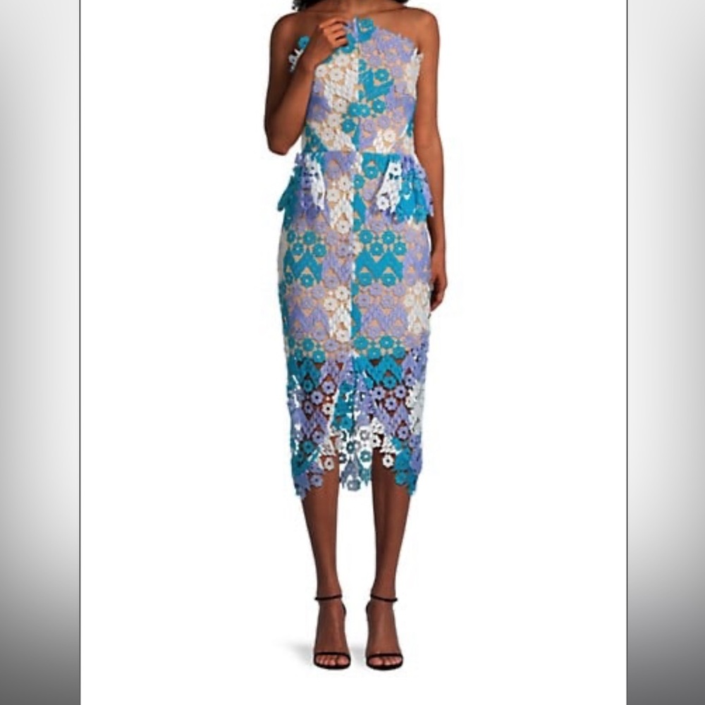 NWT Elliatt Multi Colored Peplum Dress